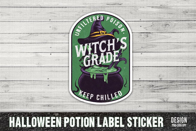 Halloween Potion Label Sticker SVG FiveStarCrafting 