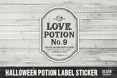 Halloween Potion Label Sticker SVG FiveStarCrafting 