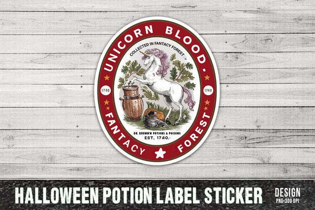 Halloween Potion Label Sticker SVG FiveStarCrafting 