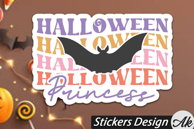 Halloween princess Stickers Design SVG akazaddesign 