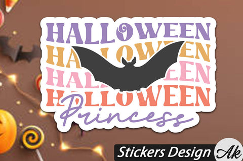Halloween princess Stickers Design SVG akazaddesign 