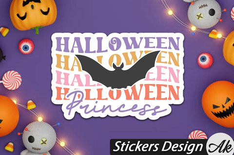 Halloween princess Stickers Design SVG akazaddesign 