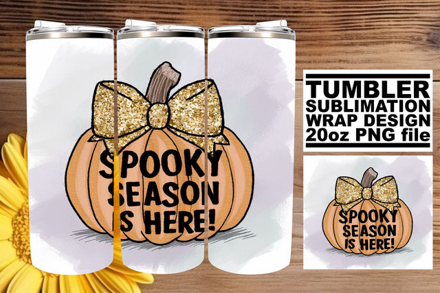 Halloween Pumpkin 20oz Sublimation Tumbler Wrap Fall Design Sublimation afrosvg 