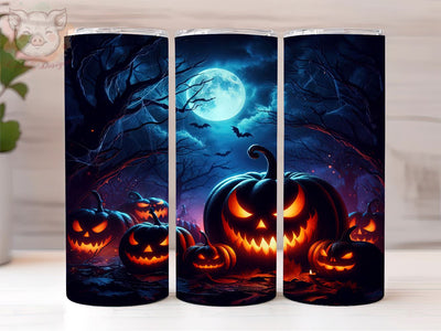 Halloween Pumpkin 20oz Tumbler Png, Straight & Tapered Tumbler Png, Halloween Tumbler Png, Digital Download PNG Sublimation Lara' s Designs 
