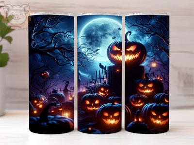 Halloween Pumpkin 20oz Tumbler Png, Straight & Tapered Tumbler Png, Halloween Tumbler Png, Digital Download PNG Sublimation Lara' s Designs 