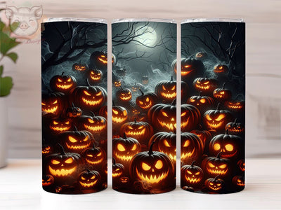 Halloween Pumpkin 20oz Tumbler Png, Straight & Tapered Tumbler Png, Spooky Halloween Tumbler Png, Digital Download PNG Sublimation Lara' s Designs 