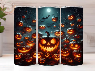 Halloween Pumpkin 20oz Tumbler Png, Straight & Tapered Tumbler Png, Spooky Halloween Tumbler Png, Digital Download PNG Sublimation Lara' s Designs 