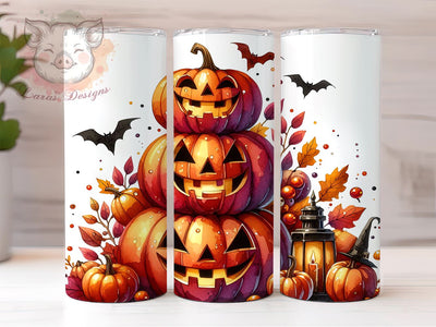 Halloween Pumpkin 20oz Tumbler Png, Straight & Tapered Tumbler Png, Spooky Tumbler Png, Digital Download PNG Sublimation Lara' s Designs 