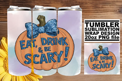 Halloween Pumpkin 20oz Tumbler Sublimation Wrap Fall Design Sublimation afrosvg 