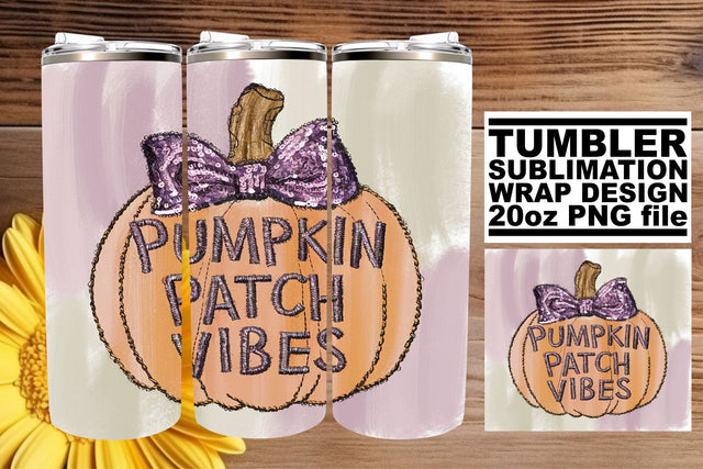 Halloween Pumpkin 20oz Tumbler Sublimation Wrap Fall Design Sublimation afrosvg 