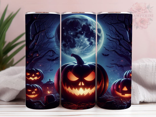 Halloween Pumpkin 20oz Tumbler Wrap PNG, Halloween Tumbler Png, Straight & Tapered Tumbler Wrap, Instant Digital Download Sublimation Li Zamperini 