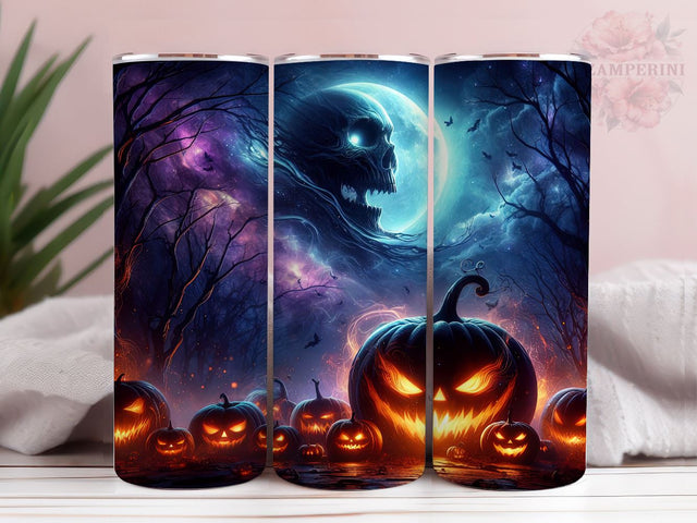 Halloween Pumpkin 20oz Tumbler Wrap PNG, Halloween Tumbler Png, Straight & Tapered Tumbler Wrap, Instant Digital Download Sublimation Li Zamperini 