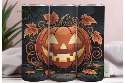 Halloween Pumpkin 20oz Tumbler Wrap Sublimation PixelChick 