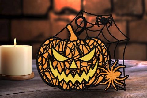 Halloween Pumpkin Bundle Decorative Templates SVG LaserCutano 