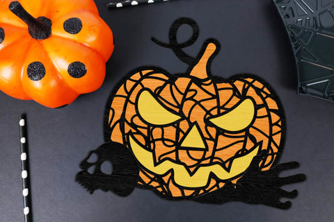 Halloween Pumpkin Bundle Decorative Templates SVG LaserCutano 