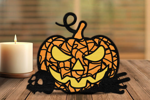 Halloween Pumpkin Bundle Decorative Templates SVG LaserCutano 