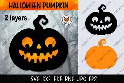 Halloween Pumpkin Bundle SVG, Pumpkin Laser Cut SVG 3D Paper Digital Craftyfox 