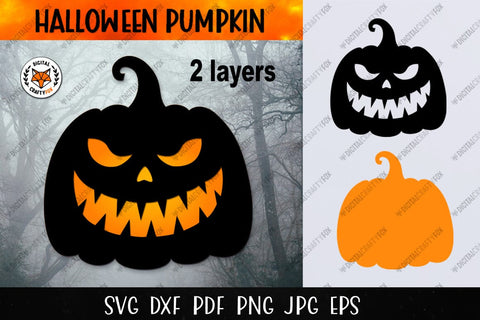 Halloween Pumpkin Bundle SVG, Pumpkin Laser Cut SVG 3D Paper Digital Craftyfox 