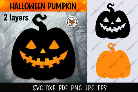 Halloween Pumpkin Bundle SVG, Pumpkin Laser Cut SVG 3D Paper Digital Craftyfox 