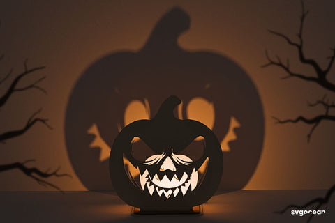 Halloween Pumpkin Candle Holder SVG SVG SvgOcean 