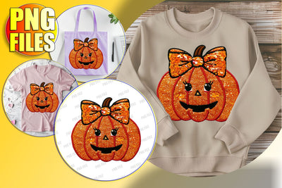Halloween Pumpkin Coquette Bow Sublimation Design Clipart Sublimation afrosvg 