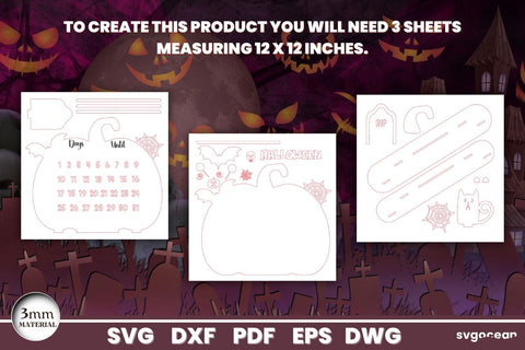 Halloween Pumpkin Countdown Laser Cut SVG SvgOcean 