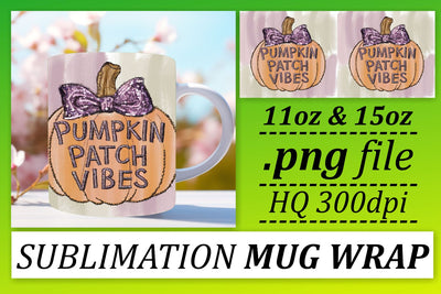 Halloween Pumpkin Design for 11oz/15oz Mug Sublimation Wrap Sublimation afrosvg 