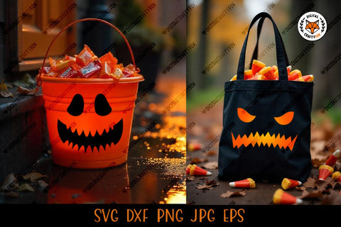 Halloween Pumpkin Face Bundle SVG, Pumpkin Faces Cut File SVG Digital Craftyfox 
