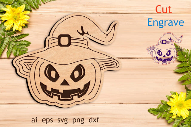 Halloween pumpkin face laser engraving, Scary pumpkin laser cut decor SVG AnastasiyaArtDesign 