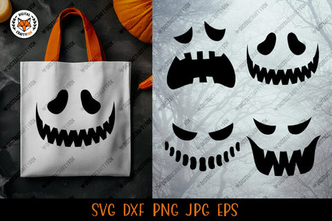 Halloween Pumpkin Face SVG, Pumpkin Face SVG Digital Craftyfox 