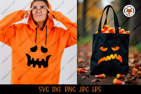 Halloween Pumpkin Face SVG, Pumpkin Faces Cut File SVG Digital Craftyfox 