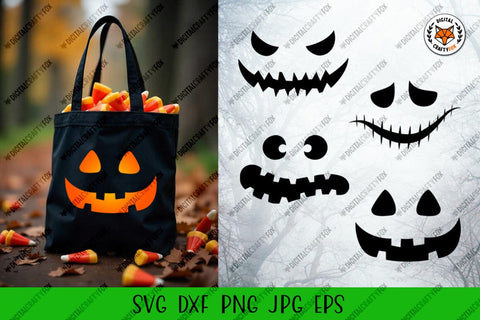Halloween Pumpkin Face SVG, Pumpkin Faces Cut File SVG Digital Craftyfox 