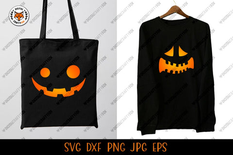 Halloween Pumpkin Face SVG, Pumpkin Faces Cut File SVG Digital Craftyfox 