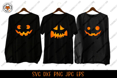 Halloween Pumpkin Face SVG, Pumpkin Faces Cut File SVG Digital Craftyfox 