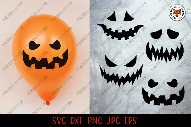 Halloween Pumpkin Faces SVG SVG Digital Craftyfox 