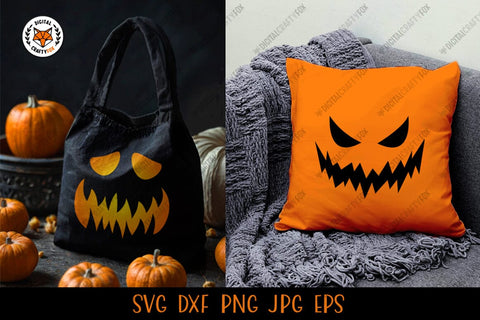 Halloween Pumpkin Faces SVG SVG Digital Craftyfox 