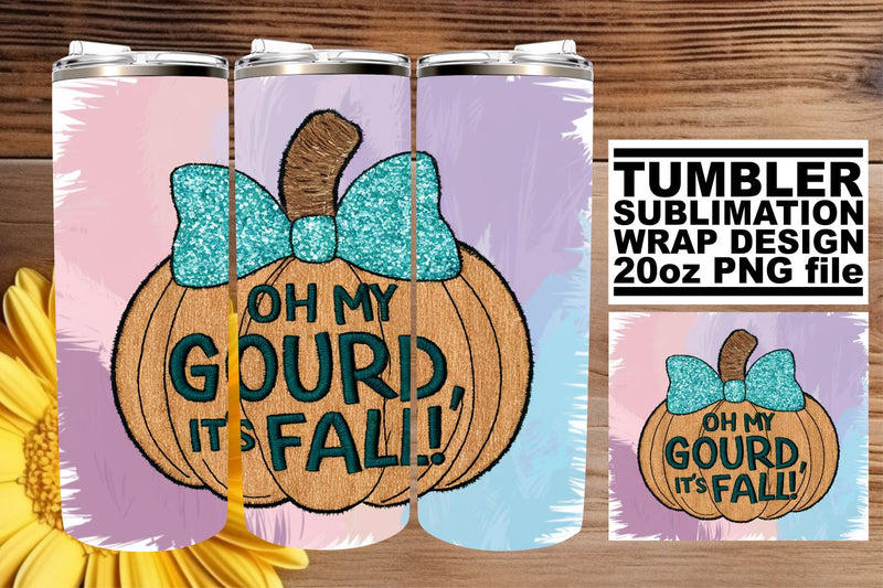 Halloween Pumpkin Fall Design 20oz Tumbler Sublimation Wrap Sublimation afrosvg 