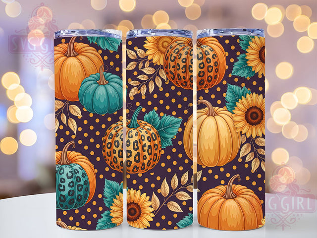 Halloween Pumpkin Fall Tumbler Wrap, Fall Tumbler Wrap, 20oz Skinny Tumbler, Pumpkin Tumbler Png, Sublimation Design, Tumbler Wrap Download, Spooky Season Png Sublimation SvggirlplusArt 