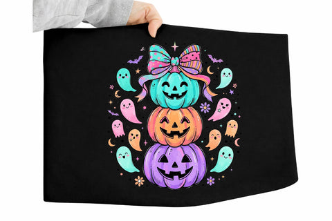 Halloween Pumpkin Ghost PNG Sublimation PaperPrintSVG 