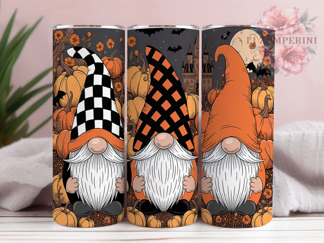 Halloween Pumpkin Gnome Tumbler, Fall Gnome Wrap, 20oz Sublimation Design, Autumn Gnome Cup, Spooky Gnome Tumbler, Cute Halloween Gift, Pumpkin Gnome Tumbler Sublimation Li Zamperini 