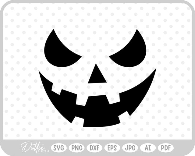 Halloween Pumpkin Jack O Lantern Face SVG DottieDigitals 