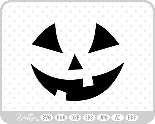 Halloween Pumpkin Jack O Lantern Face SVG DottieDigitals 