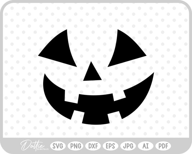 Halloween Pumpkin Jack O Lantern Face SVG DottieDigitals 