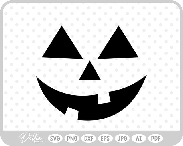 Halloween Pumpkin Jack O Lantern Face SVG DottieDigitals 