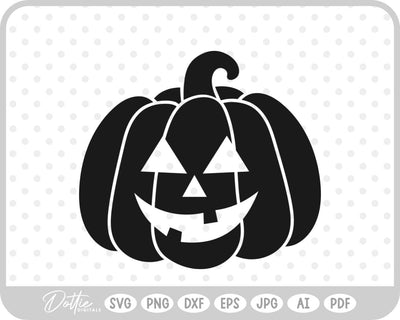 Halloween Pumpkin Jack O Lantern Face SVG DottieDigitals 