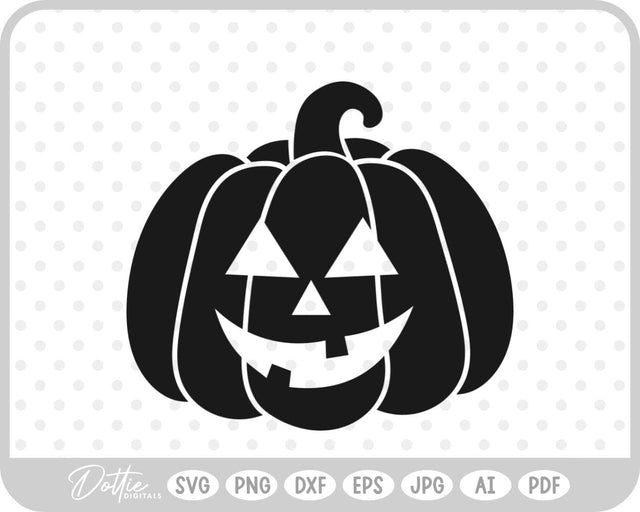 Halloween Pumpkin Jack O Lantern Face SVG DottieDigitals 