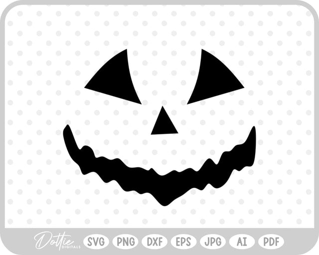 Halloween Pumpkin Jack O Lantern Face SVG DottieDigitals 
