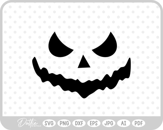 Halloween Pumpkin Jack O Lantern Face SVG DottieDigitals 