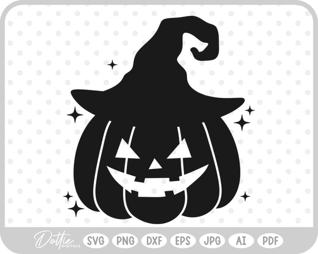 Halloween Pumpkin Jack O Lantern SVG DottieDigitals 