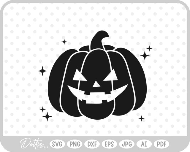 Halloween Pumpkin Jack O Lantern SVG DottieDigitals 